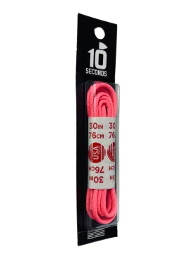 10 Seconds ® Round Dress Laces | Waxed Neon Pink