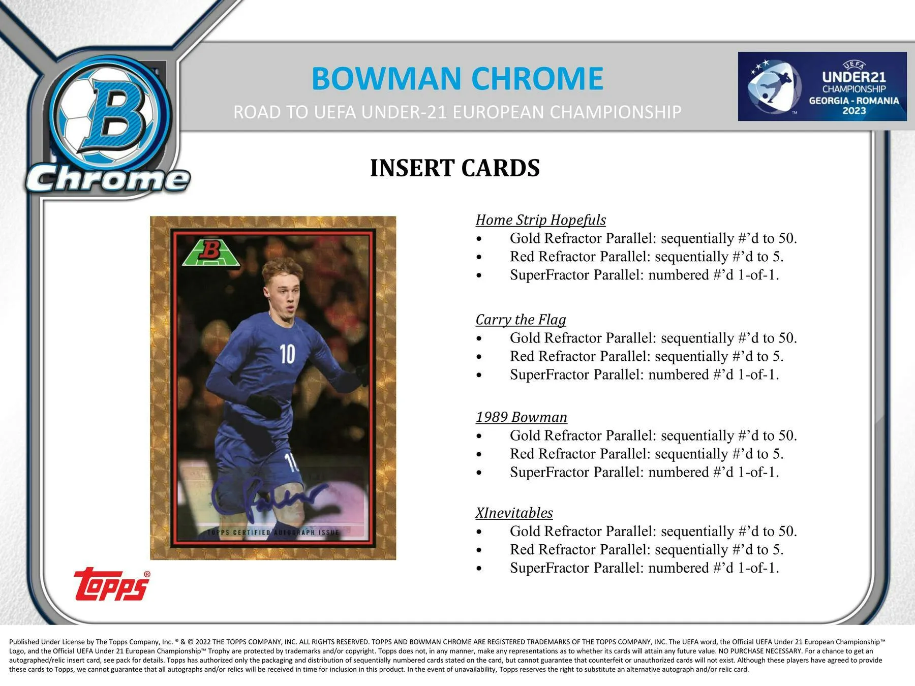 2022 Bowman Chrome Road to UEFA Under-21 European Championship Soccer LITE Box