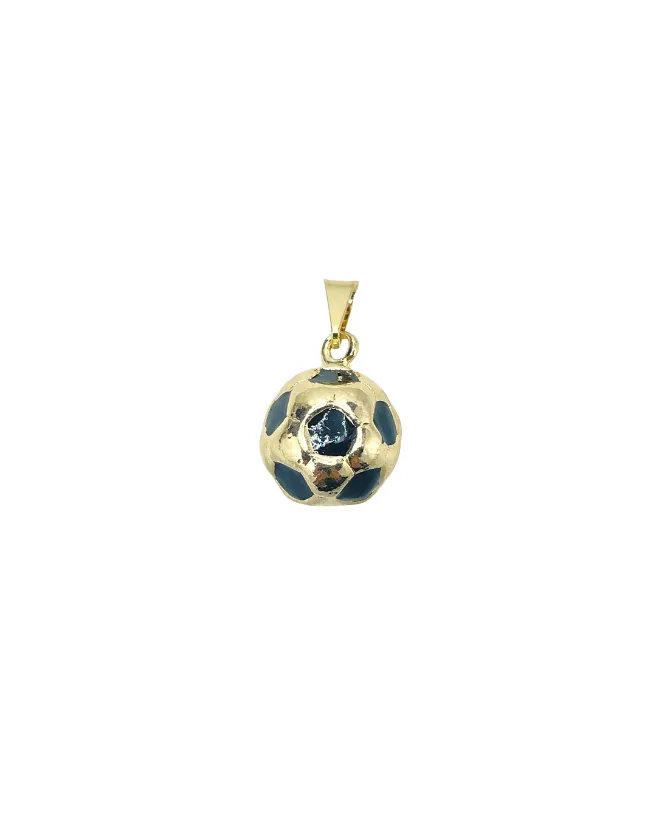 3D Enamel Soccer Ball Charm