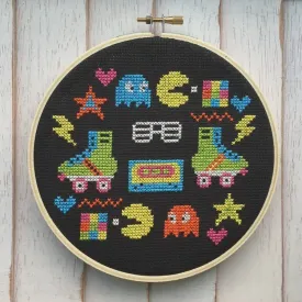 80s Sampler Counted Cross Stitch Kit