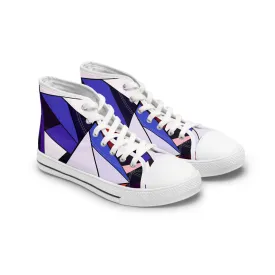 Abstract Colorful Polygon Women's High Top Sneakers