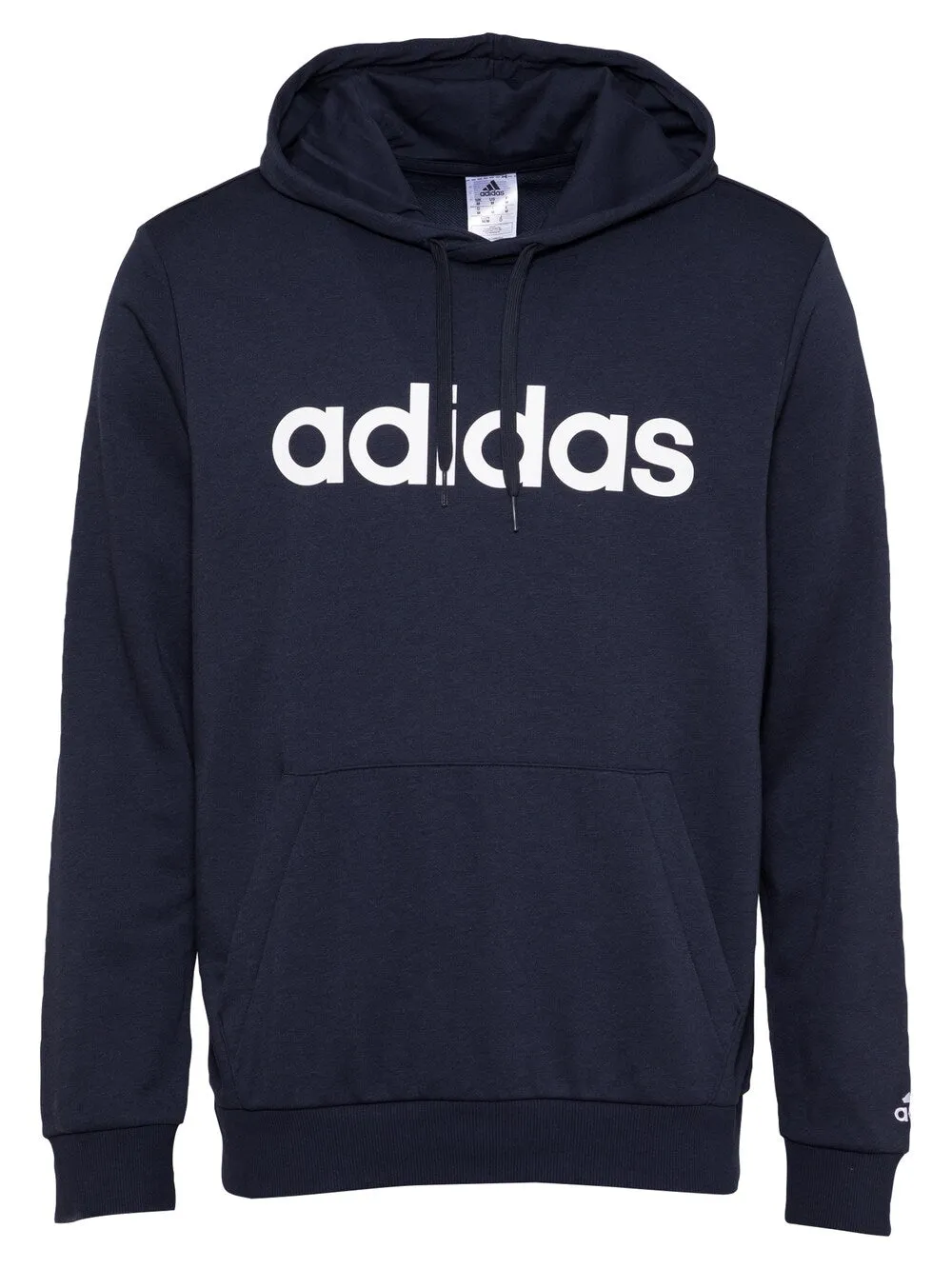 Adidas Essentials French Terry Linear Logo Sports Sweatshirt, Night Blue