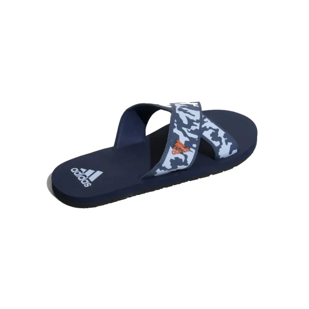 Adidas Men's Distincto Flip Flops Slipper (Tech Indigo/Blue Dawn/Preloved Red)