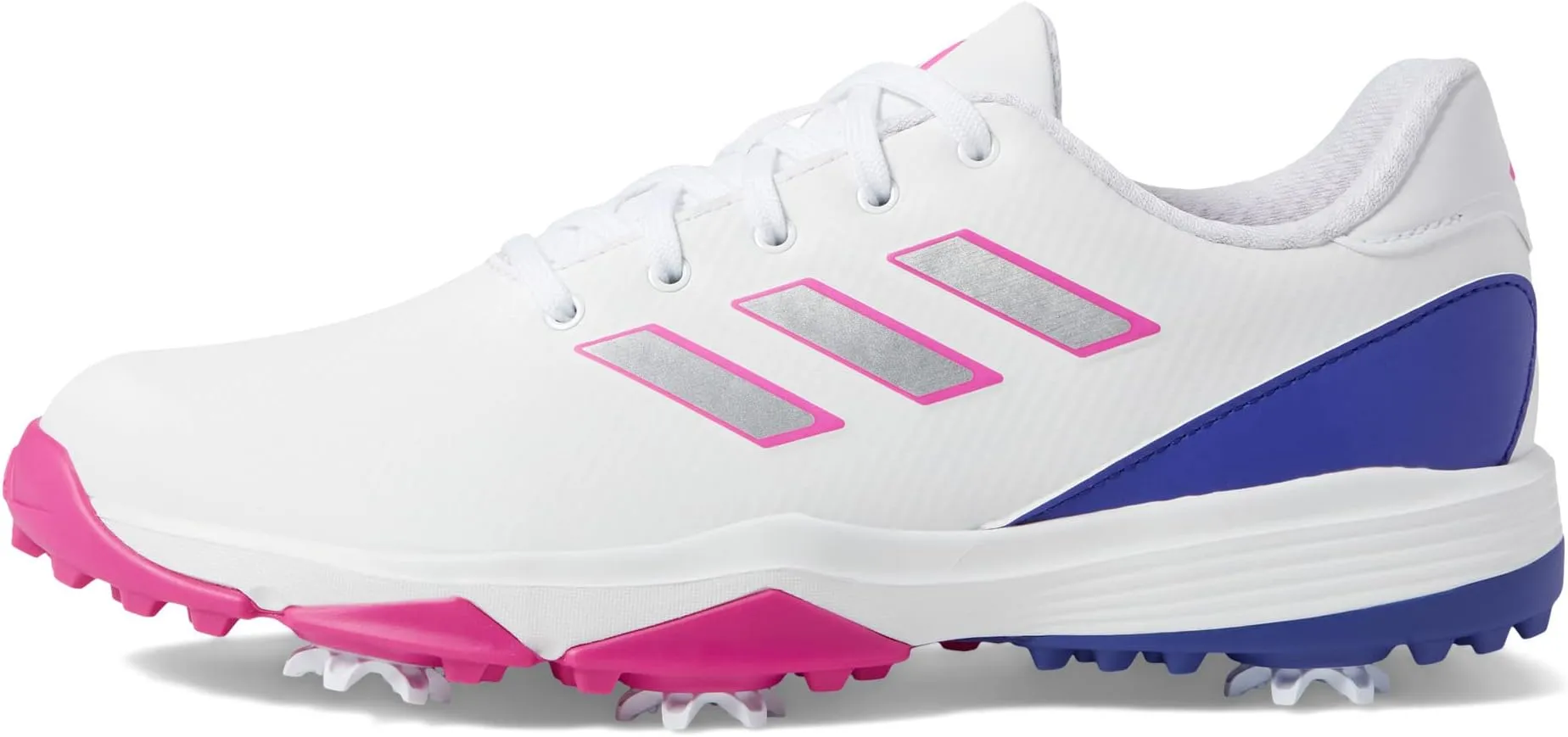 adidas ZG23 Golf Shoes, Footwear White/Lucid Fuchsia/Lucid Blue