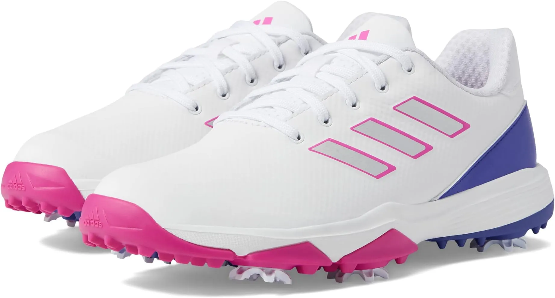 adidas ZG23 Golf Shoes, Footwear White/Lucid Fuchsia/Lucid Blue