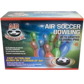 Air Soccer Bowling With Light-Up Pins, 7.37” H x 2.5” W