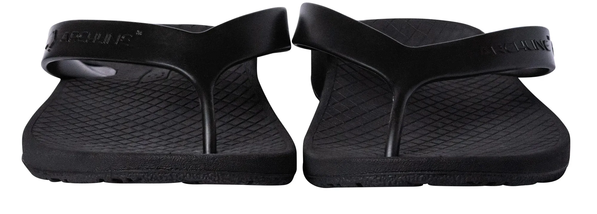 Archline Balance Orthotic Thongs - Black/Black