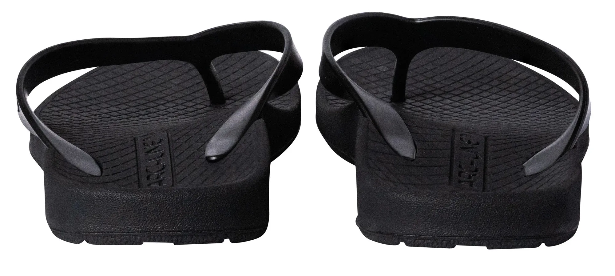 Archline Balance Orthotic Thongs - Black/Black