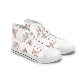 Baby Cupid Pattern Women's High Top Sneakers