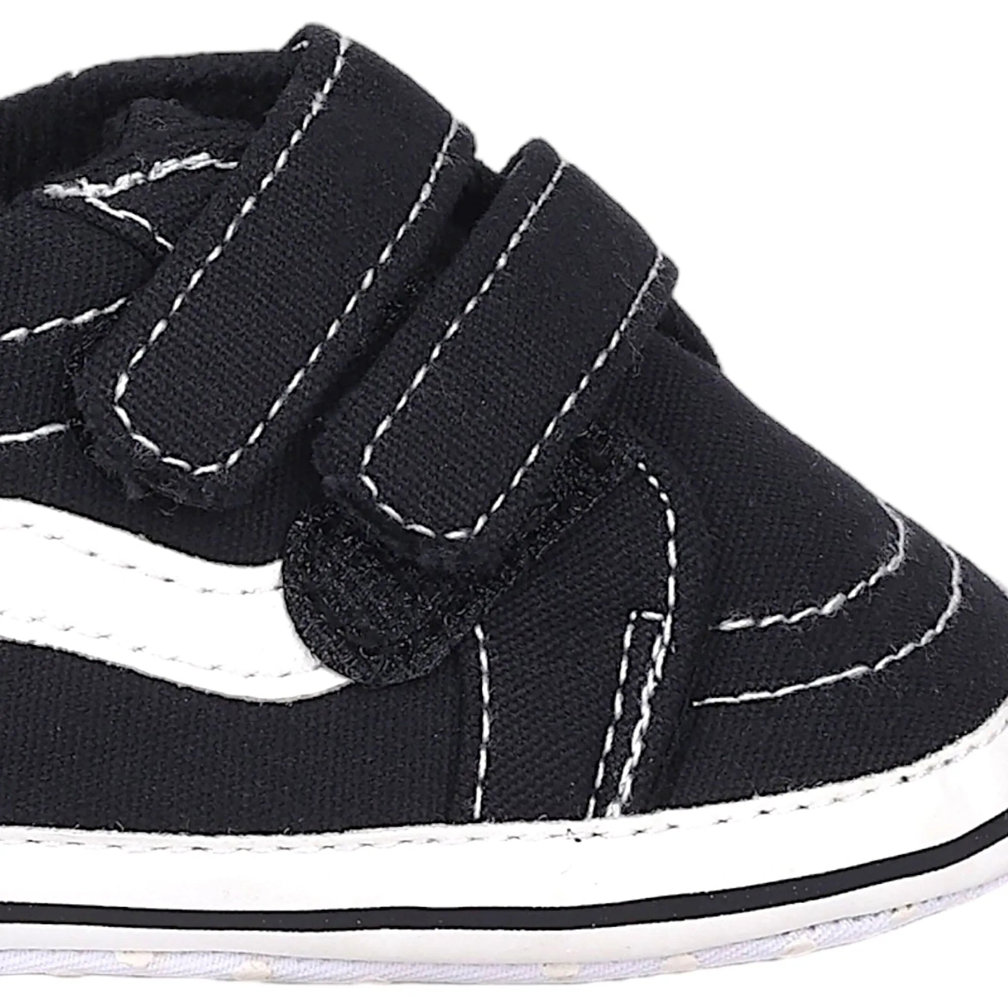 Baby Moo Stylish Casual Velcro Straps Anti-Skid Sneakers - Black