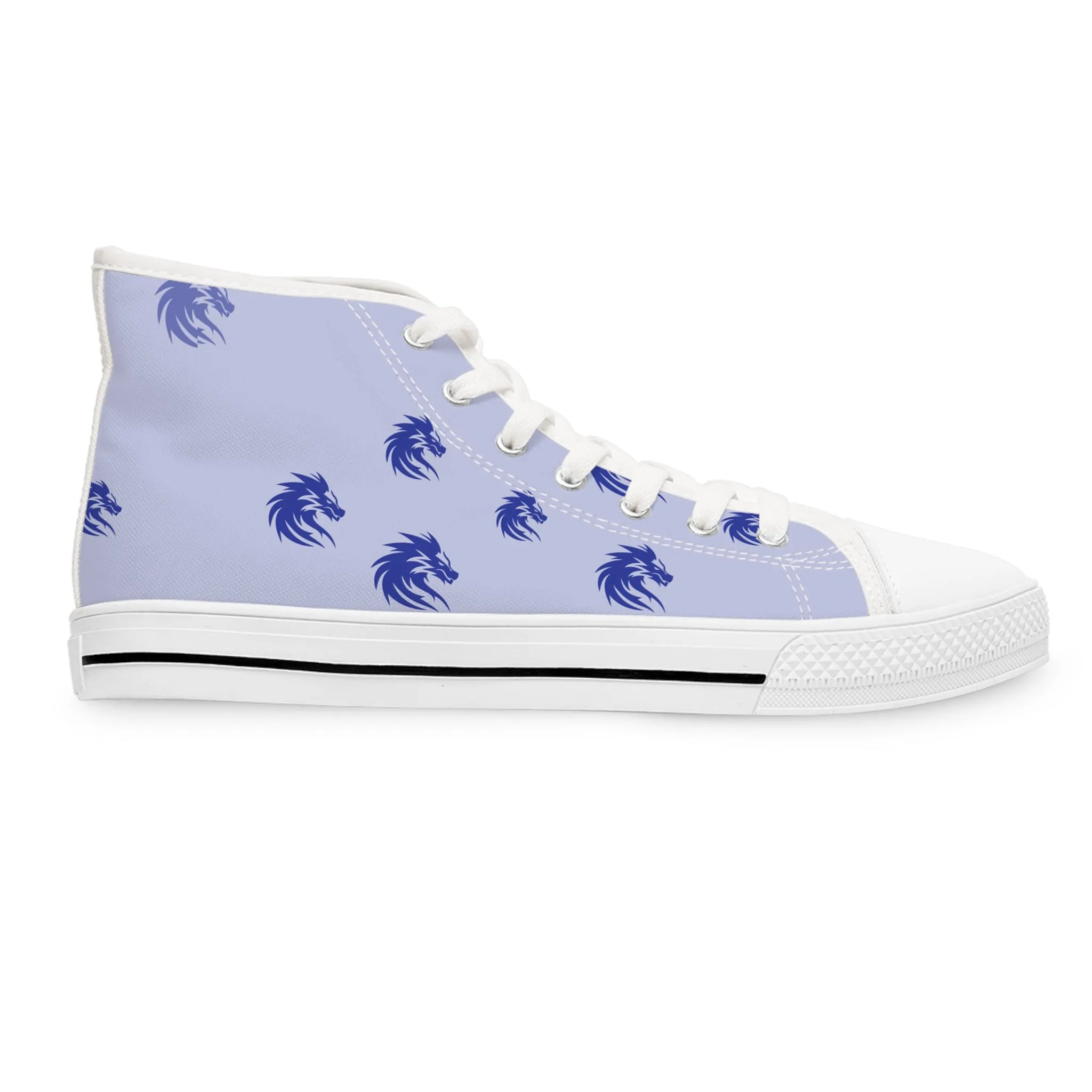 Blue Dragon Pattern Women's High Top Sneakers