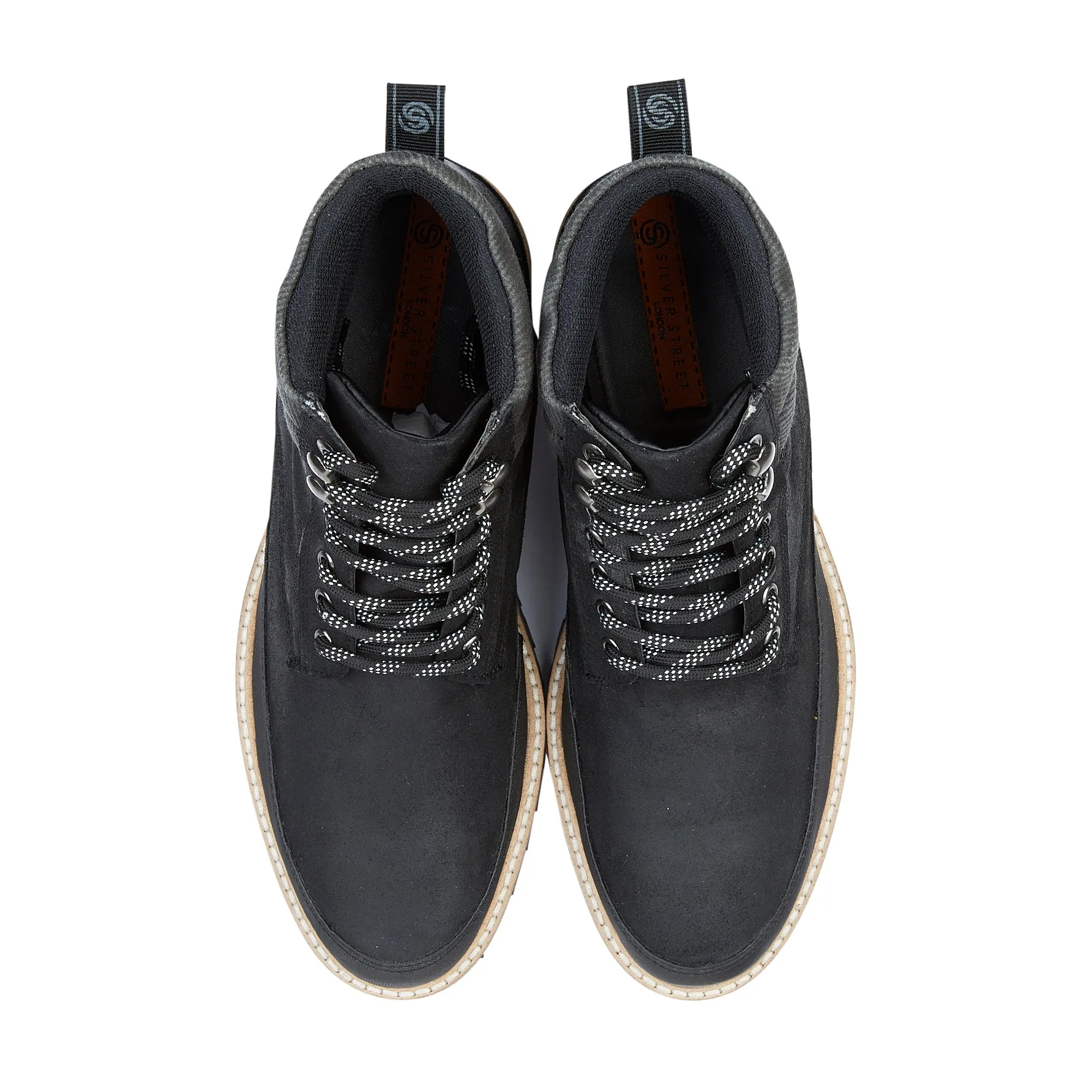 Braben Suede Leather Hiker Boot - Black