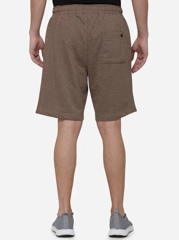 Brown Solid Regular Fit Shorts | JadeBlue