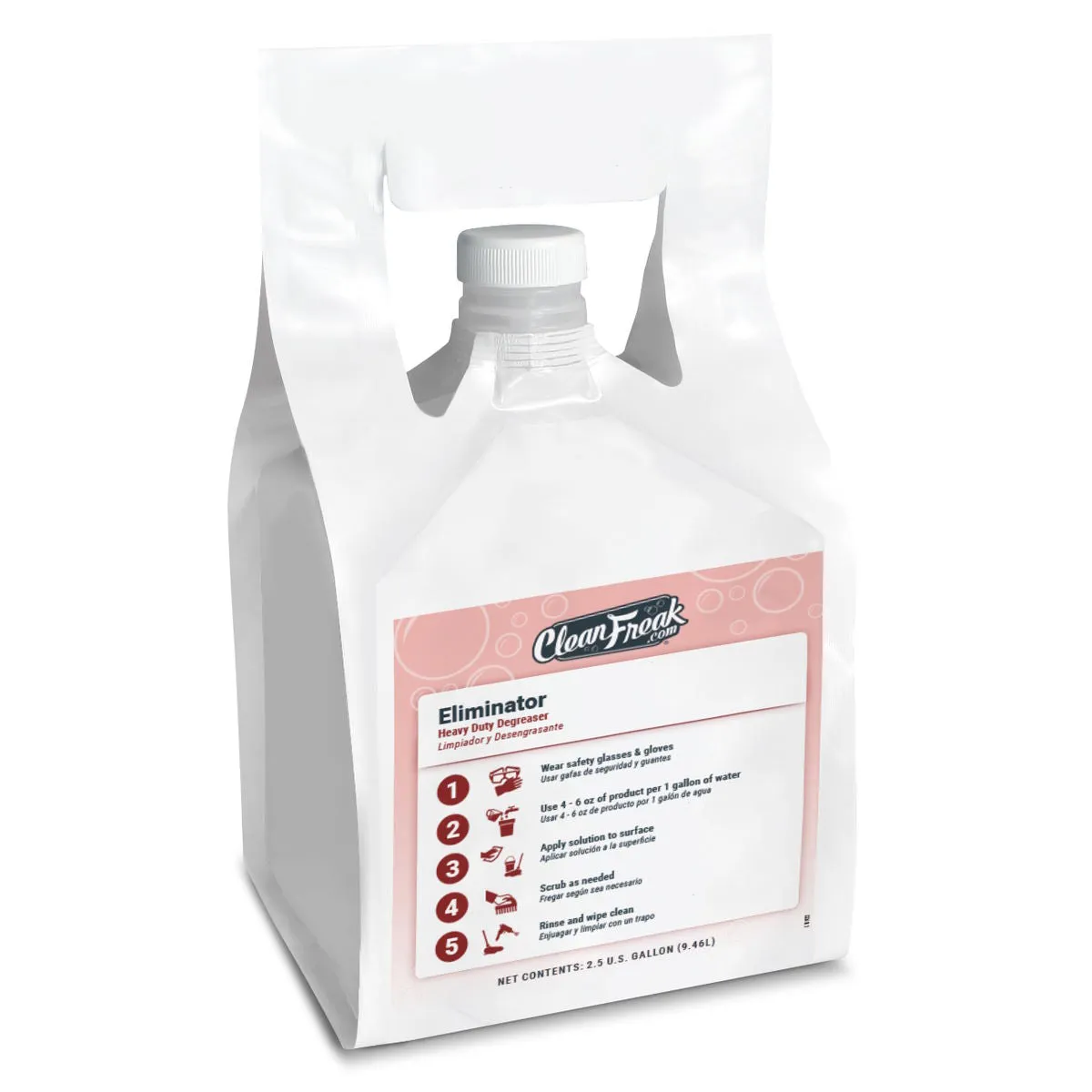 CleanFreak® 'Eliminator' Heavy Duty Floor Cleaning Degreaser (2.5 Gallon FlexMax™ Pouch)