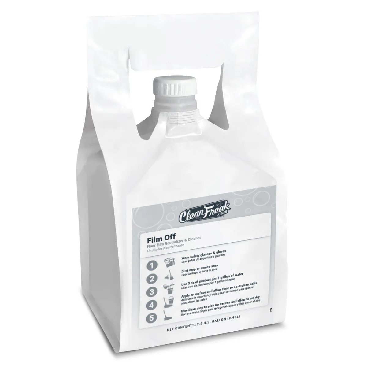 CleanFreak® 'Film Off' Floor Neutralizer & Cleaner (2.5 Gallon FlexMax™ Pouch)