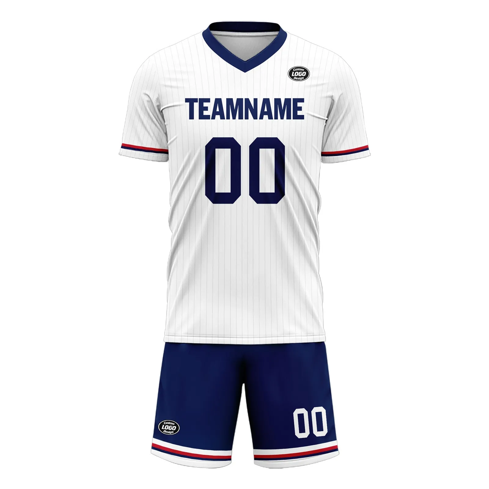 Custom England White Blue Soccer Sets Jersey Personalized SCJ101-D06144