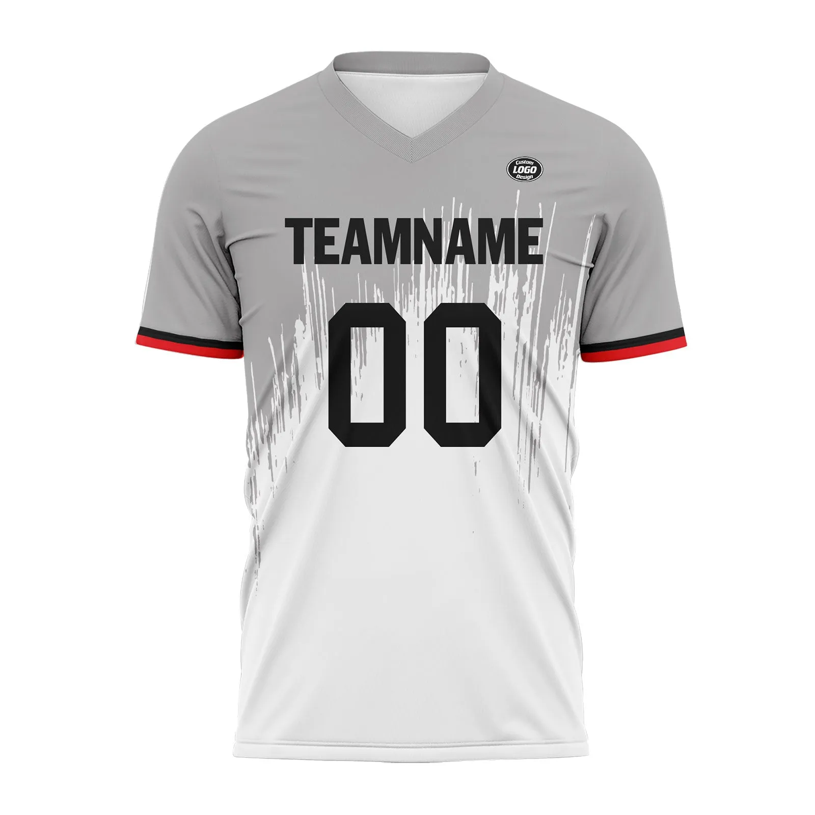 Custom Gray White Soccer Sets Jersey Personalized SCJ101-D28027