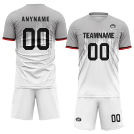 Custom Gray White Soccer Sets Jersey Personalized SCJ101-D28027