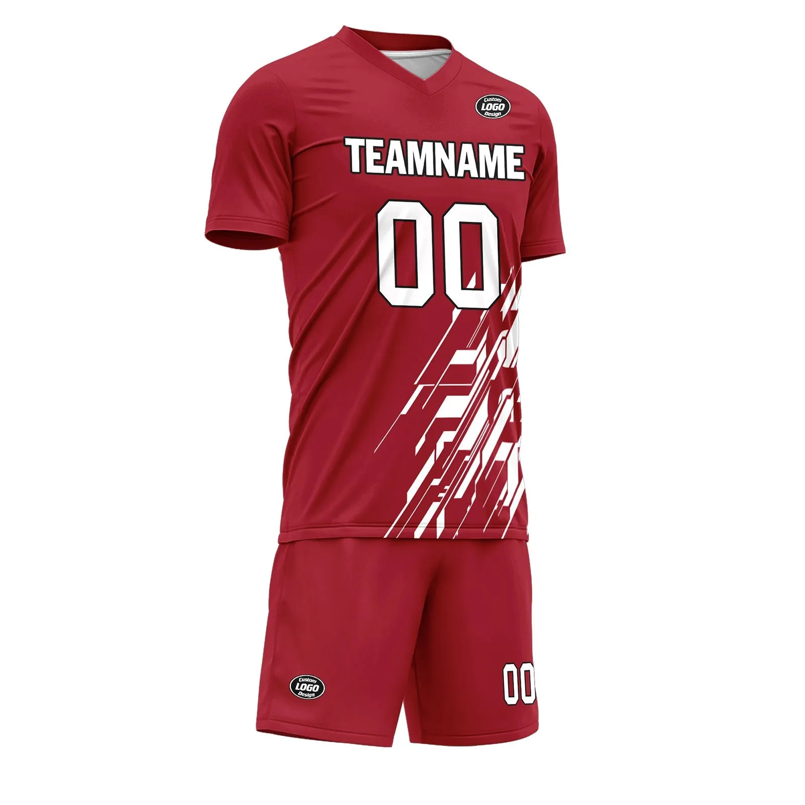 Custom Red Soccer Sets Jersey Personalized SCJ101-D28011