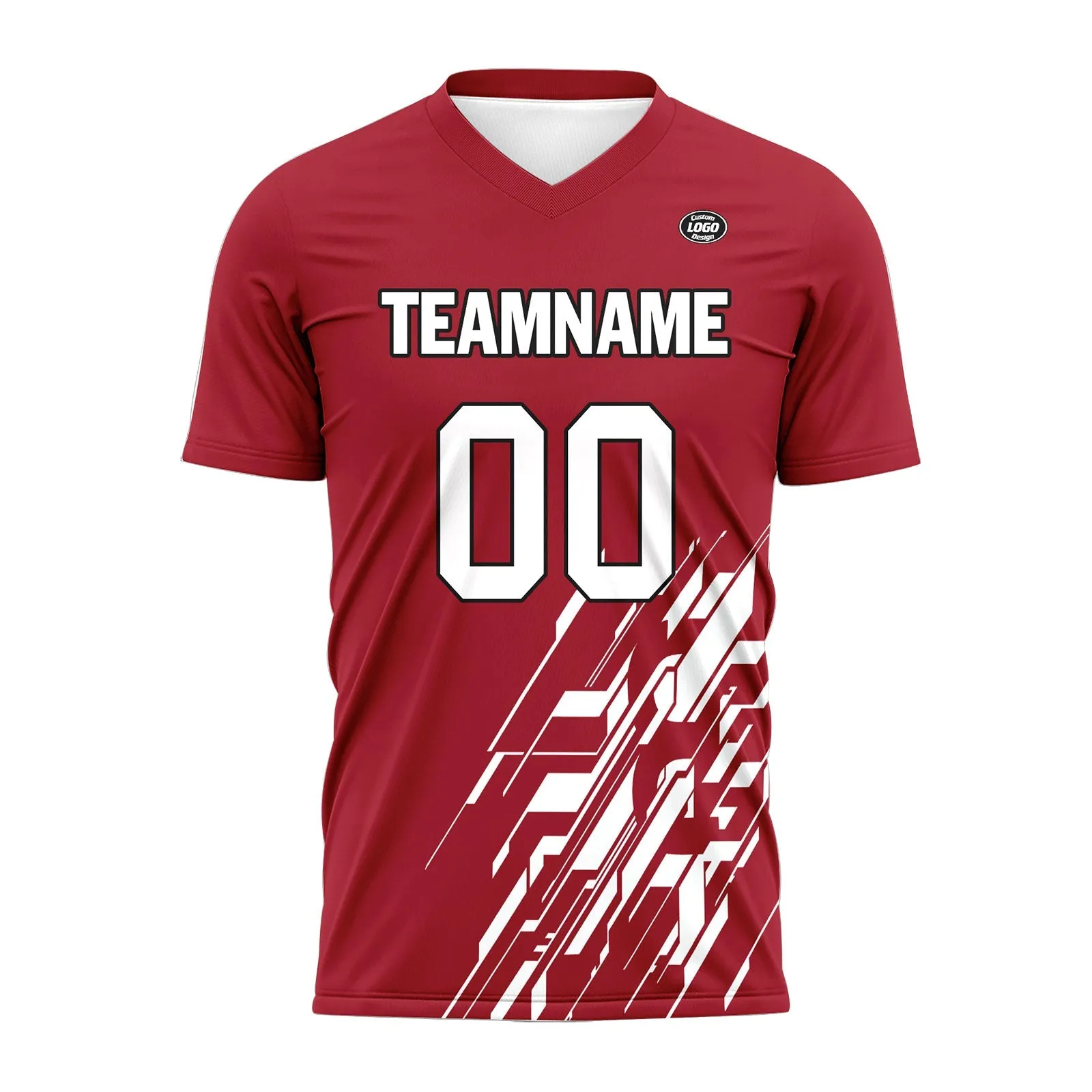 Custom Red Soccer Sets Jersey Personalized SCJ101-D28011