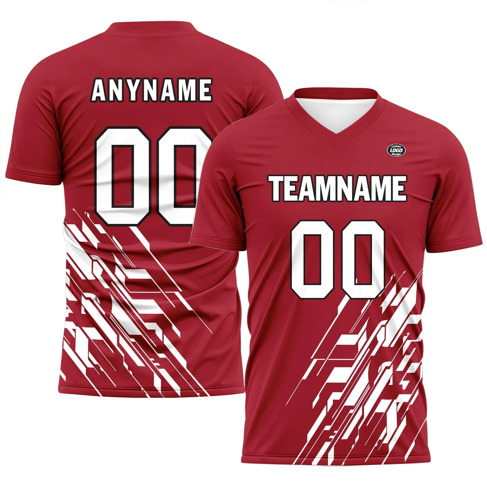 Custom Red Soccer Sets Jersey Personalized SCJ101-D28011