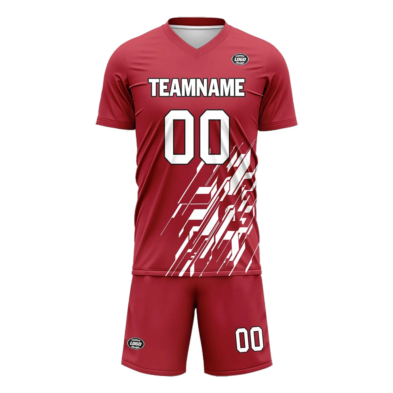 Custom Red Soccer Sets Jersey Personalized SCJ101-D28011