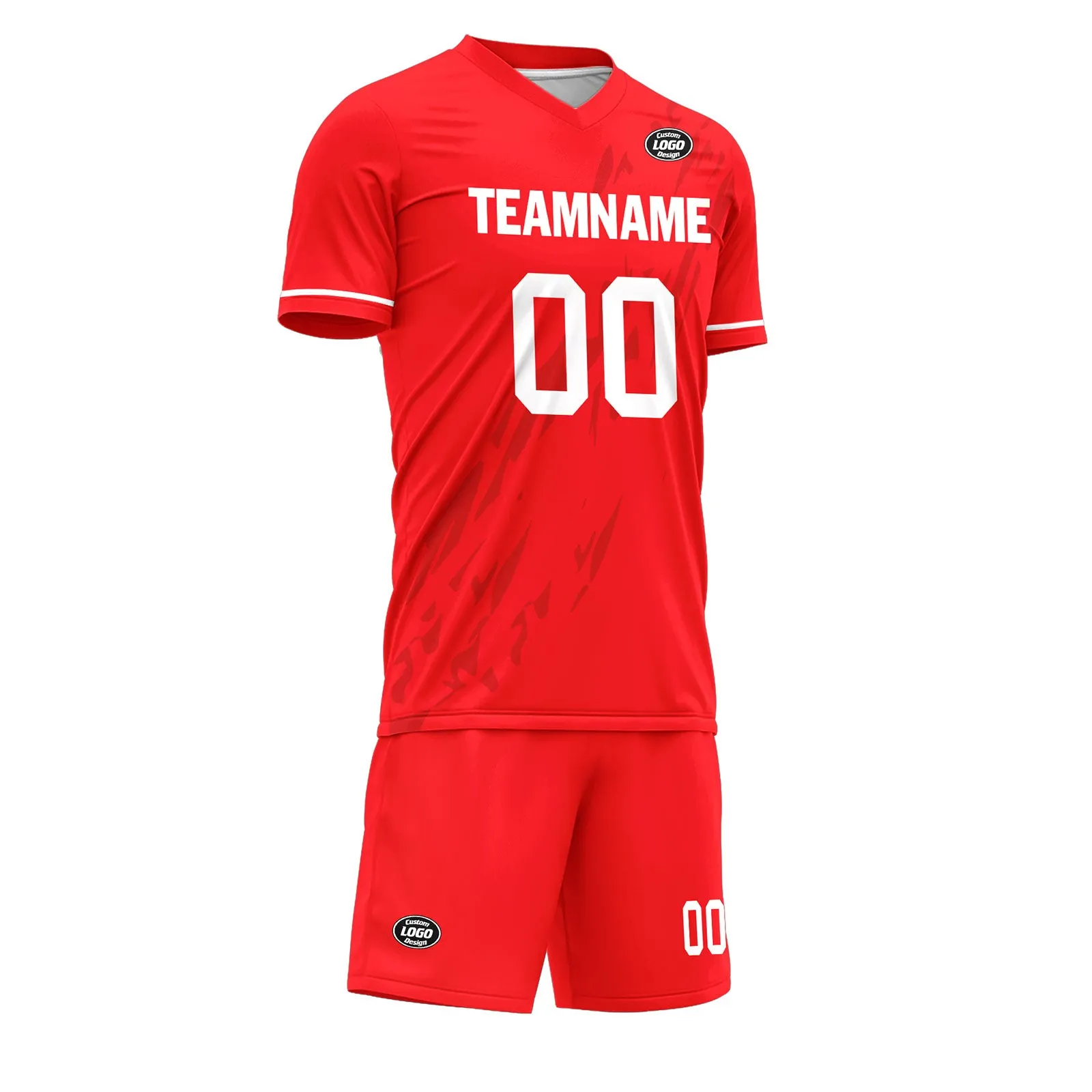 Custom Red Soccer Sets Jersey Personalized SCJ101-D28023