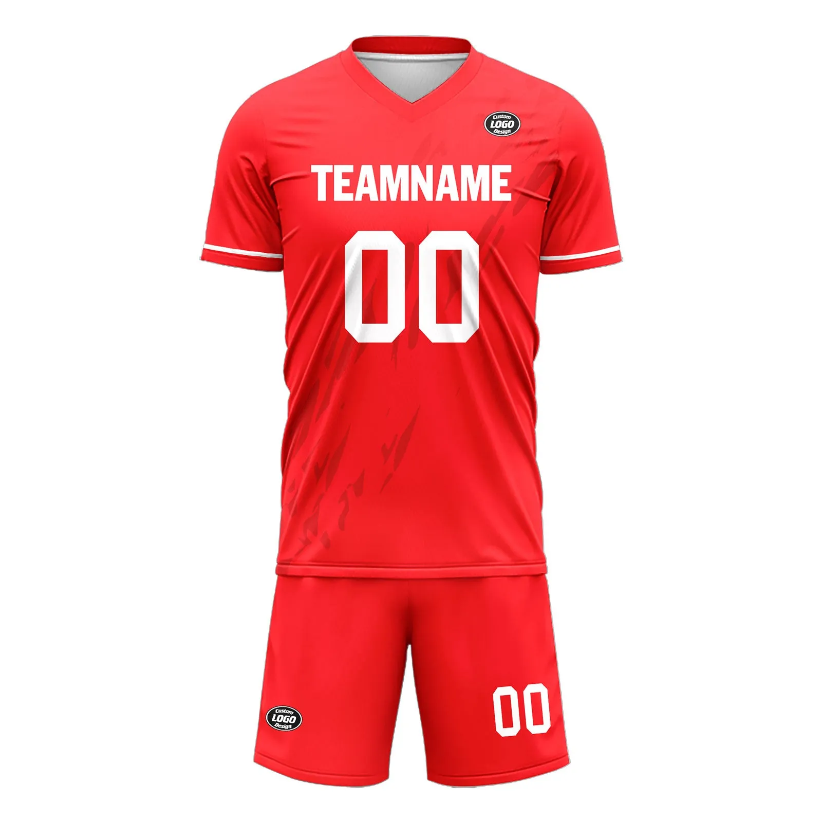 Custom Red Soccer Sets Jersey Personalized SCJ101-D28023