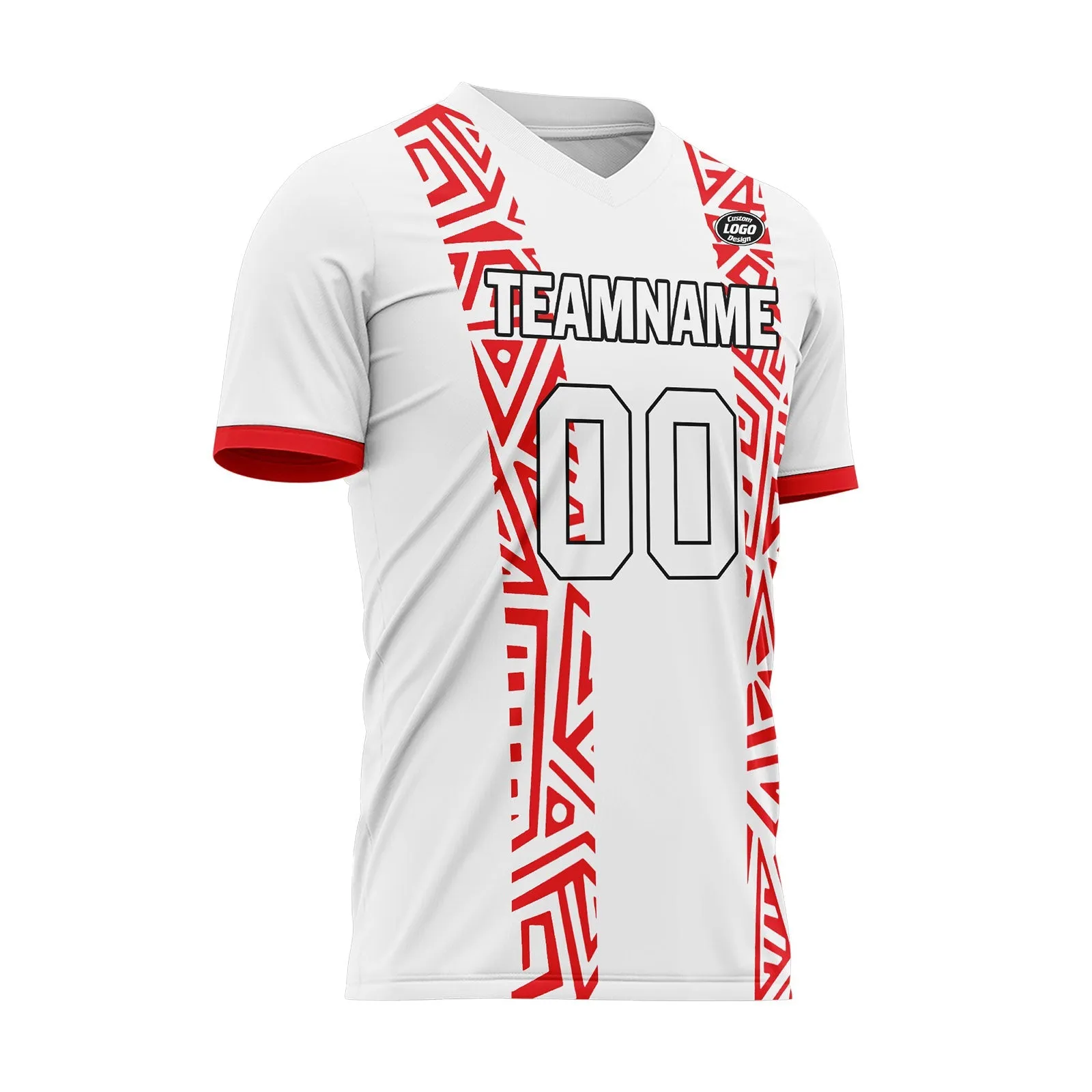 Custom White Red Soccer Sets Jersey Personalized SCJ101-D28033