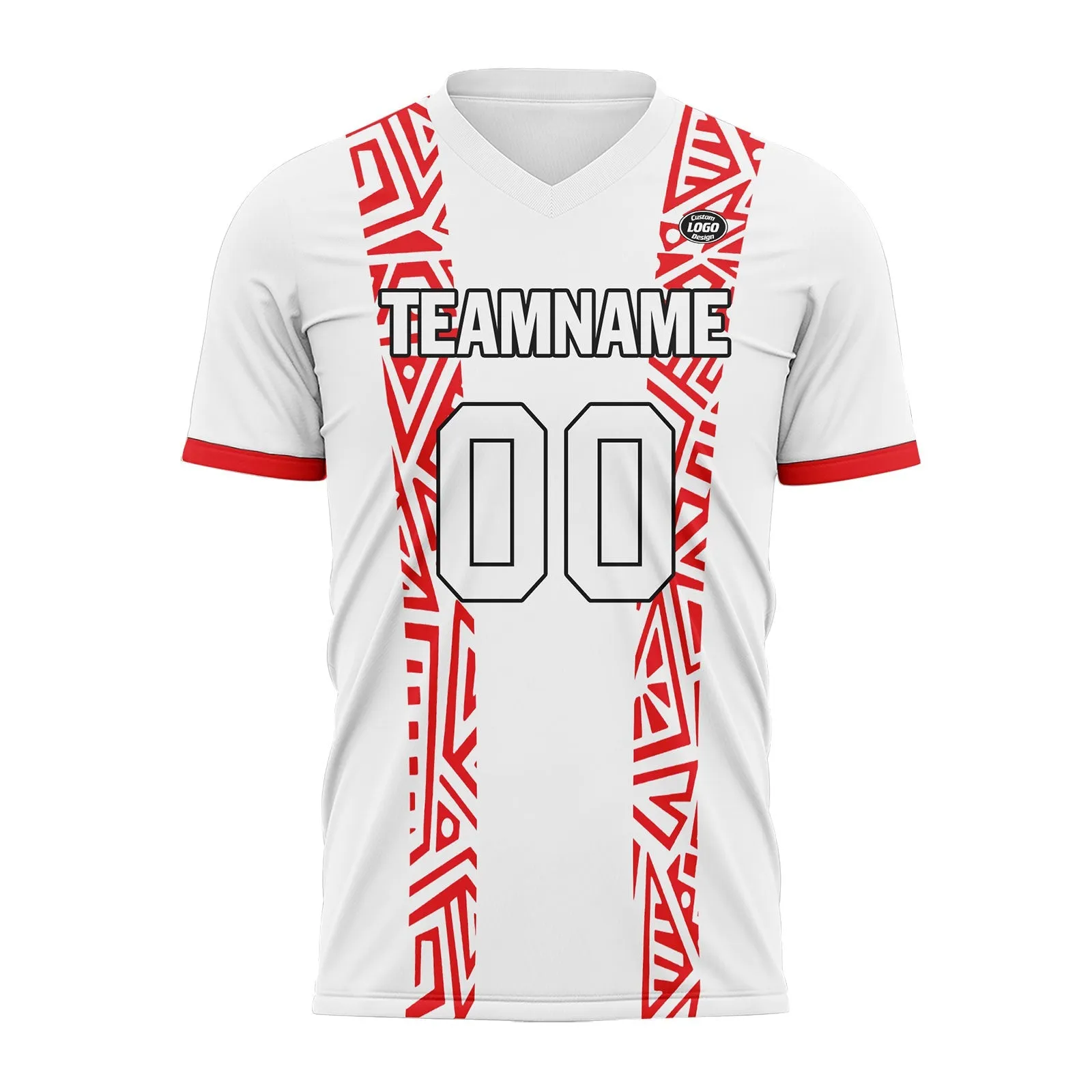 Custom White Red Soccer Sets Jersey Personalized SCJ101-D28033