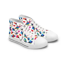 Cute Parrot Bird Women's High Top Sneakers