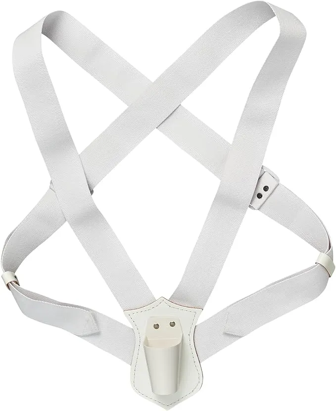 Double Flag Carrier, White Web Harness, Plastic Cup, Vinyl Buckles