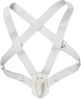 Double Flag Carrier, White Web Harness, Plastic Cup, Vinyl Buckles