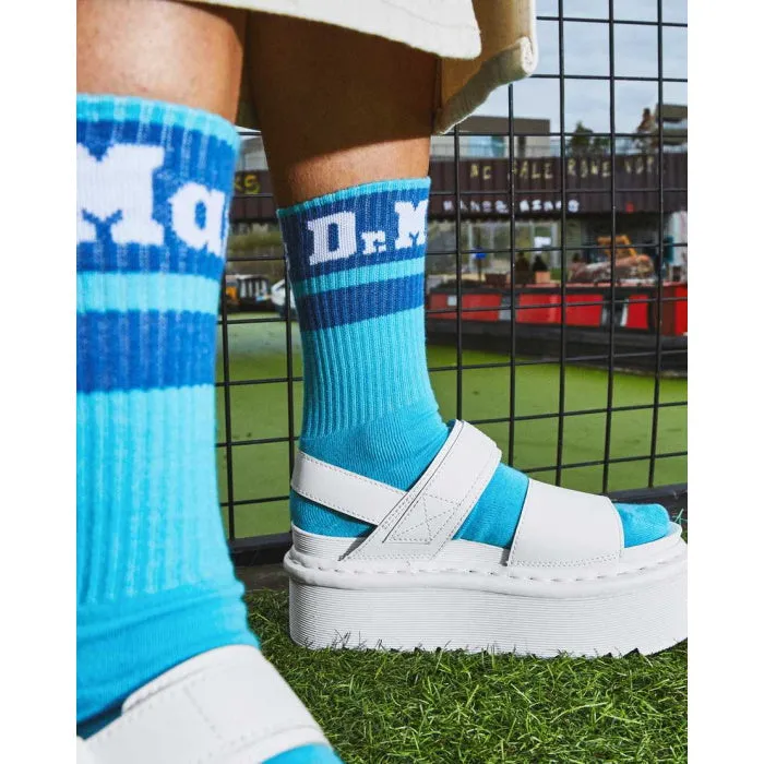 Dr Martens Socks Athletic Logo Turquoise Blue