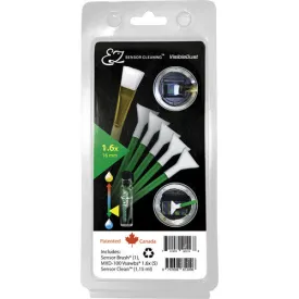 EZ Sensor Cleaning Kit PLUS - Sensor Clean (1.15ml)   5 Green 1.6x Vswabs   Sensor Brush