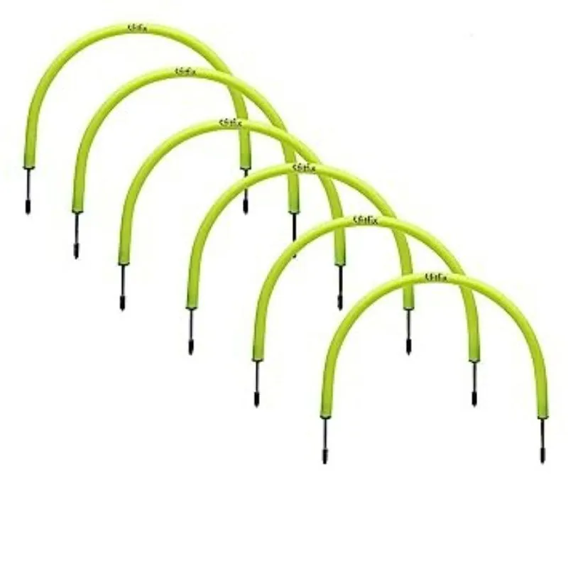 Fitfix Sports C-Shaped Passing Arcs (Set of 5) | Agility Training for Speed Training (Fluorescent Green)