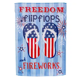 Freedom Flip Flops Suede Garden Flag