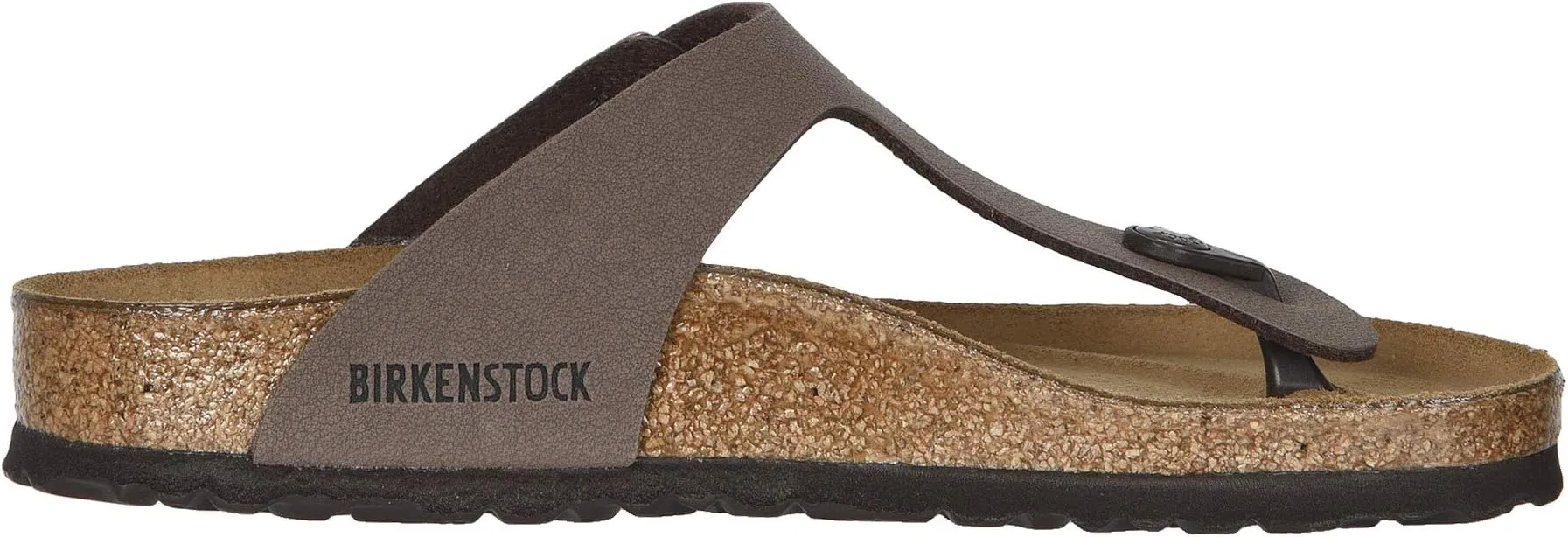 Gizeh slides - Birko-Flor & Birkibuc Birkenstock, color Mocha Birkibuc