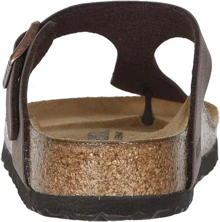 Gizeh slides - Birko-Flor & Birkibuc Birkenstock, color Mocha Birkibuc