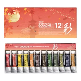 Holbein Artist's Gouache Autumn Set of 12 - 15ml