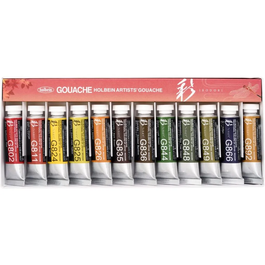 Holbein Artist's Gouache Autumn Set of 12 - 15ml