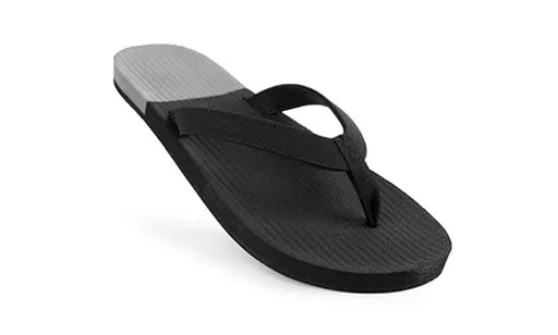 Indosole Essentials Flip Flops Men Color Block Black - Granite