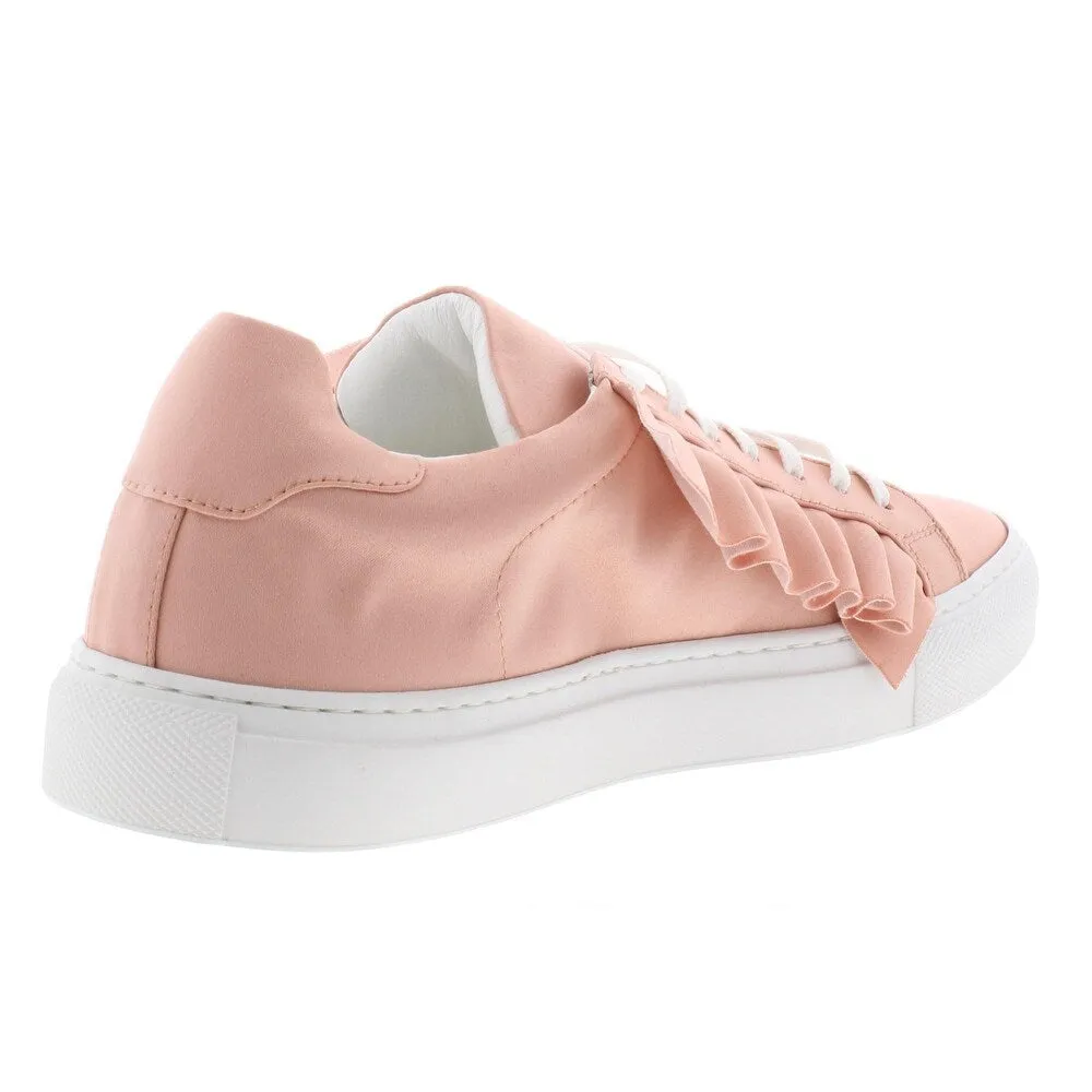 JOSHUA*S - PINK RUFFLE SATIN SNEAKERS **FREE SHIPPING**