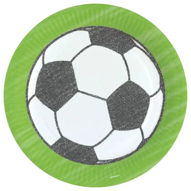 Kicker Party Soccer Ball Plates - Dinner 8 Pkt