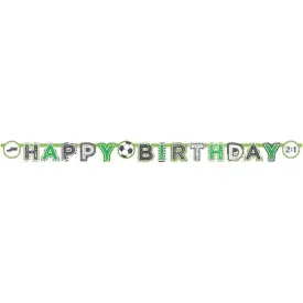 Kicker Party Soccer Happy Birthday Banner