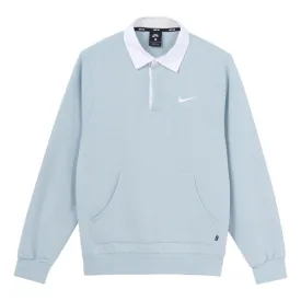 Men's Nike SB Fleece Skateboard Knit Breathable Embroidered Autumn Blue Sweatshirt