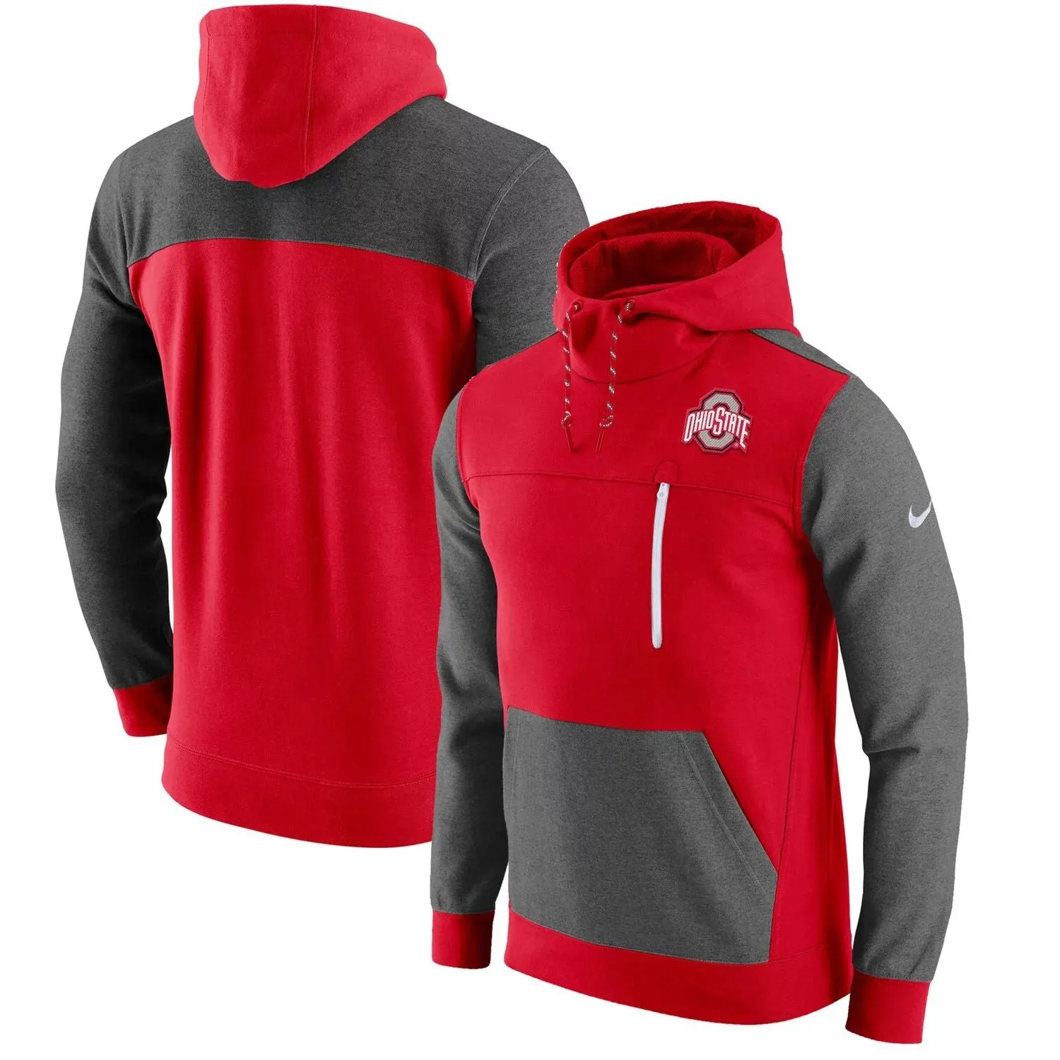 Men's Scarlet Ohio State Buckeyes AV-15 2.0 Nike Pullover Hoodie