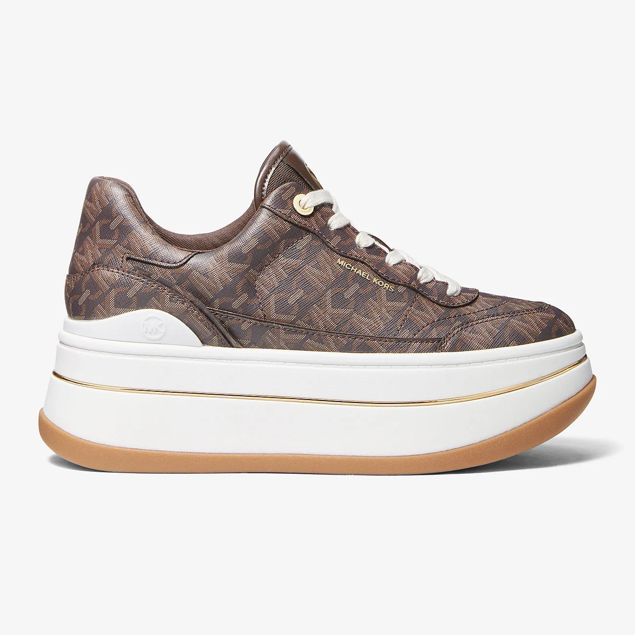 MICHAEL Michael Kors Hayes Empire Signature Logo platform sneakers, brown