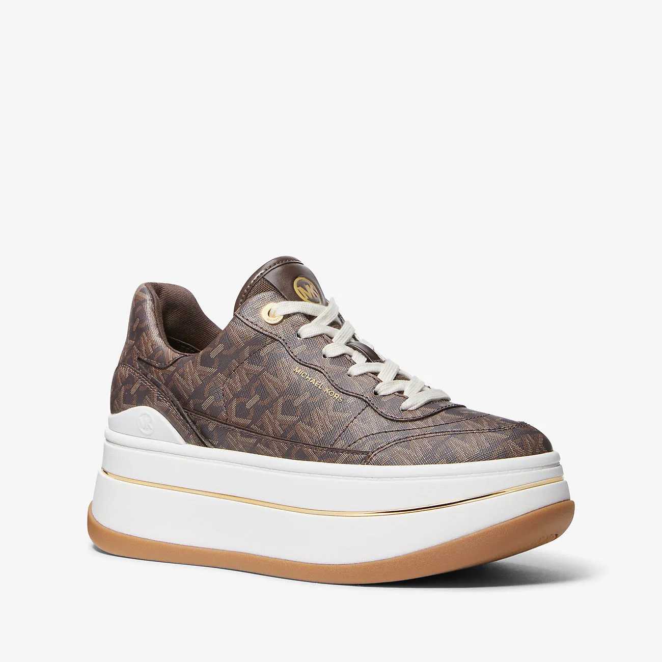 MICHAEL Michael Kors Hayes Empire Signature Logo platform sneakers, brown