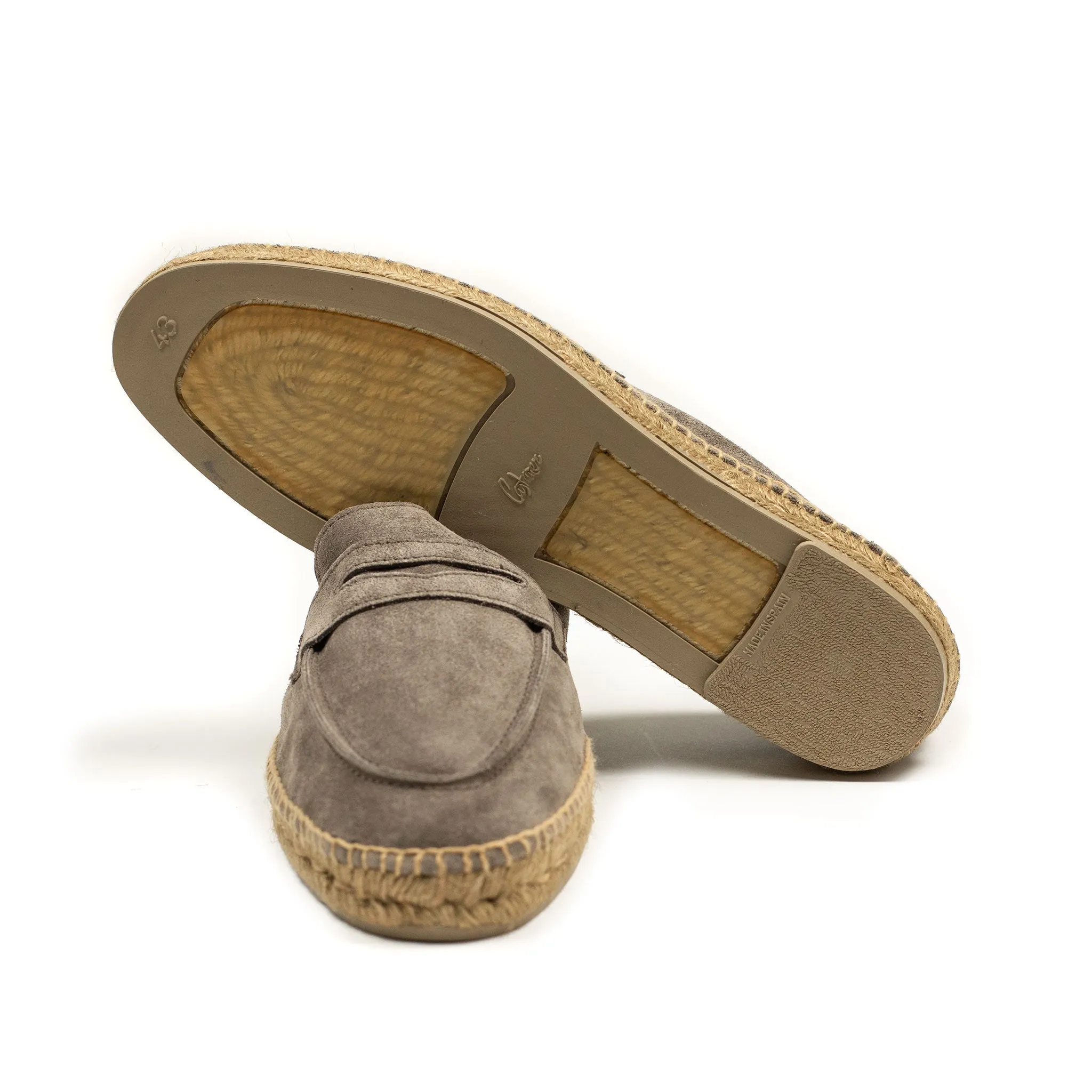 Nacho penny-loafer style espadrilles in taupe suede